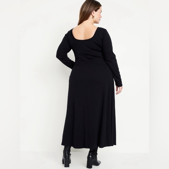 NWT! Old Navy Black Jack Fit & Flare Ribbed Maxi Dress - Multiple Sizes 👗 - Picture 7 of 10